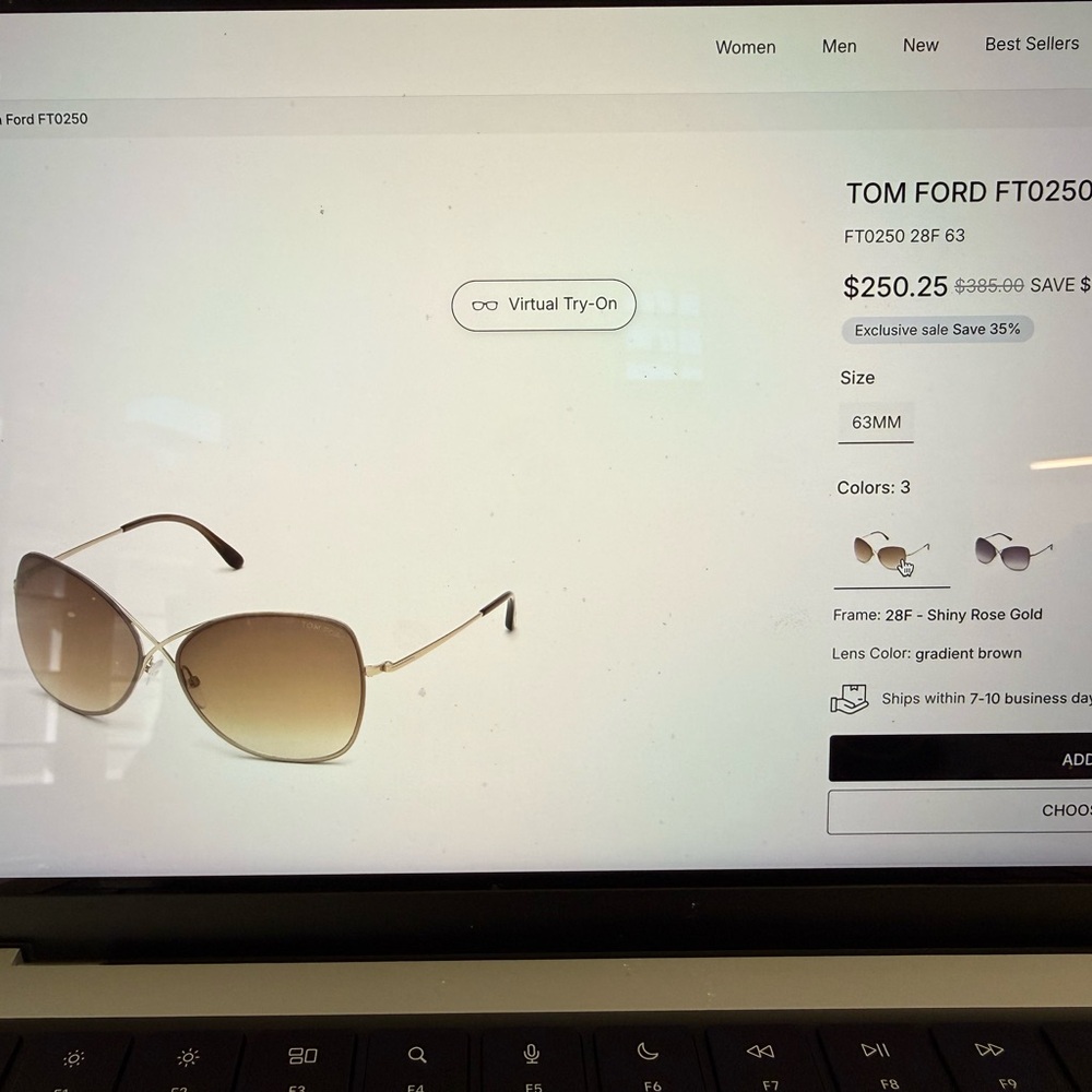 Tom Ford Elegant Gold Sunglasses - Picture 8 of 8